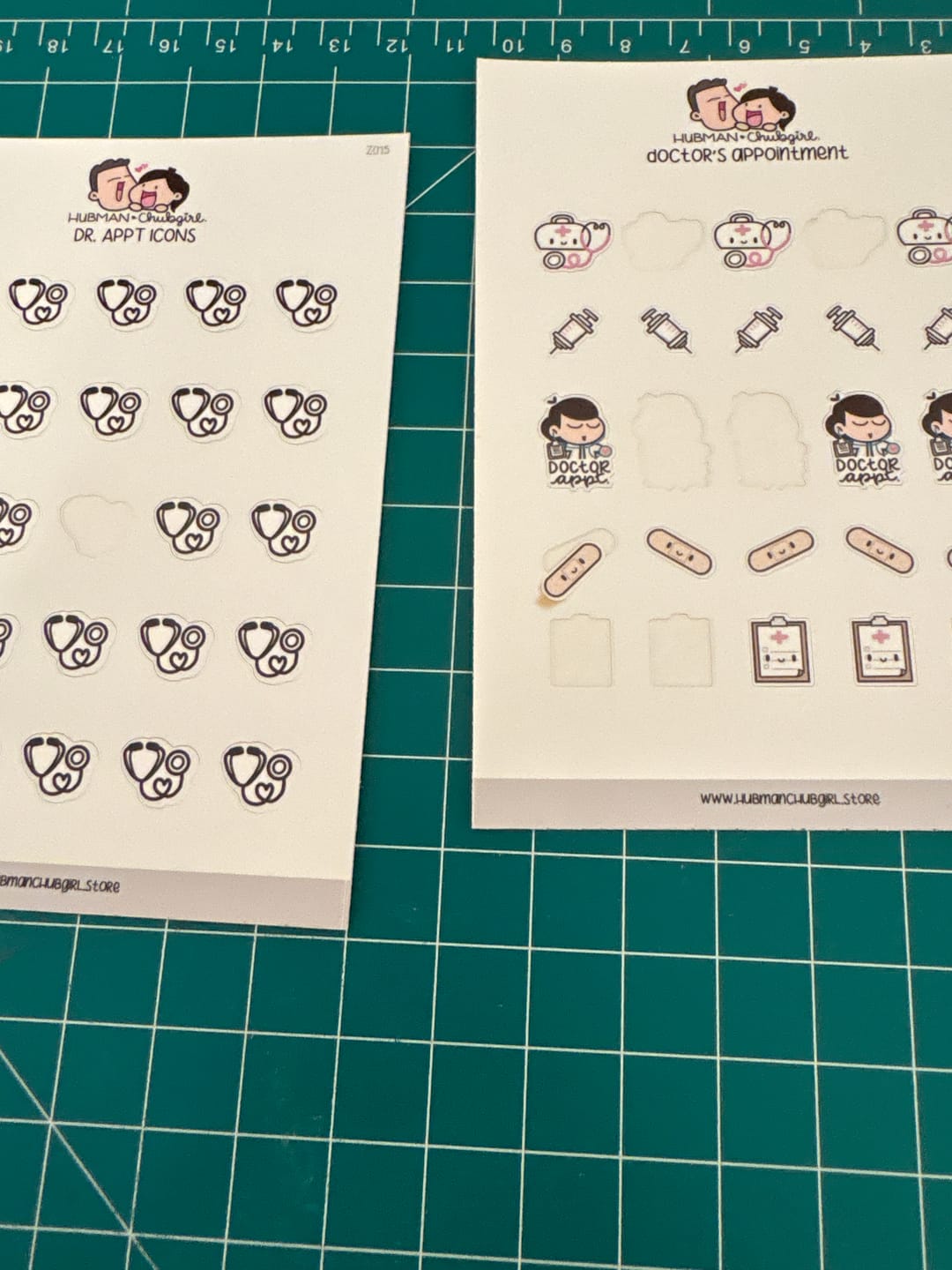 Customer photo review of Dr. Appointment Icons Planner Stickers