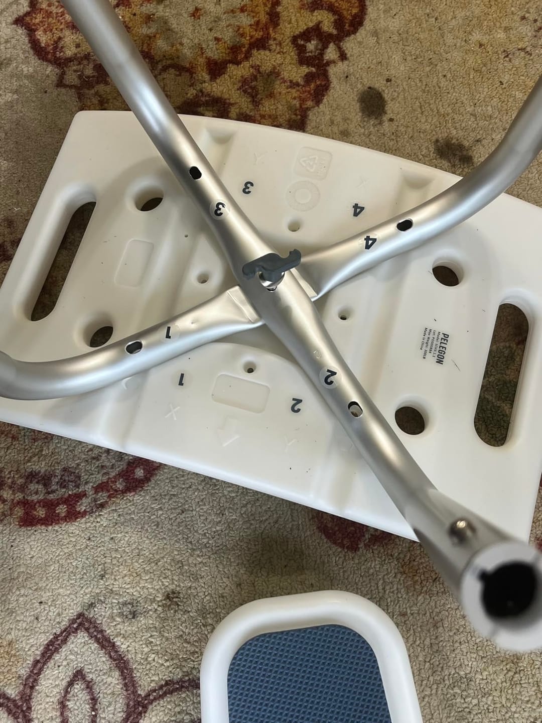 Customer photo review of Adjustable Shower Chair with Backrest