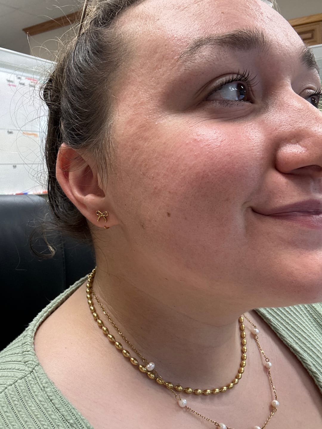 Customer photo review of Coco Bow Comfort Earrings