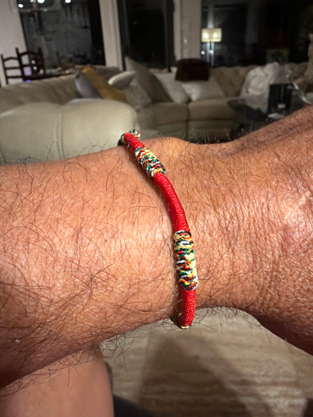 Customer photo review of Tibetan Buddhist Red String Bracelet – Handmade Feng Shui Protection & Good Luck Bracelet (5-Color Monk Thread)
