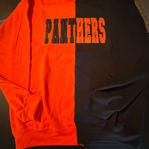 Customer photo review of Custom Glitter Embroidered Two Tone Sweatshirt | Gifts for Sports Mom