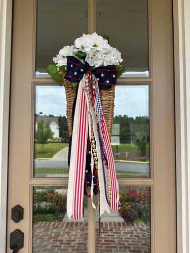 Customer photo review of Heirloom Garden Wreath Ribbon