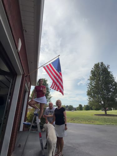 Customer photo review of 3' x 5' American Flag Set