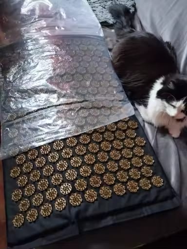 Customer photo review of Ancrage™ — Tapis et coussin d’acupression