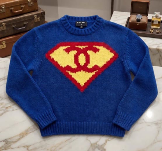 Customer photo review of Chanel 2026 Sweater Blue Red Yellow Cashmere