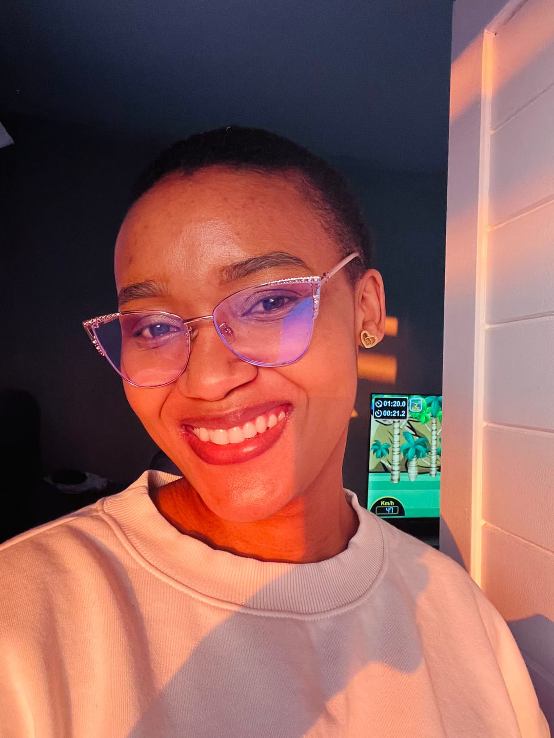 Customer photo review of Gold Thando Studs
