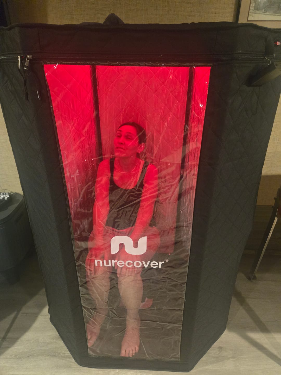 Customer photo review of SaunaPro® The World's First Clinical-Grade At-Home Red-Light Sauna