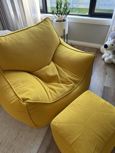 Customer photo review of DODO BEAN BAG - CORDUROY BABY PINK