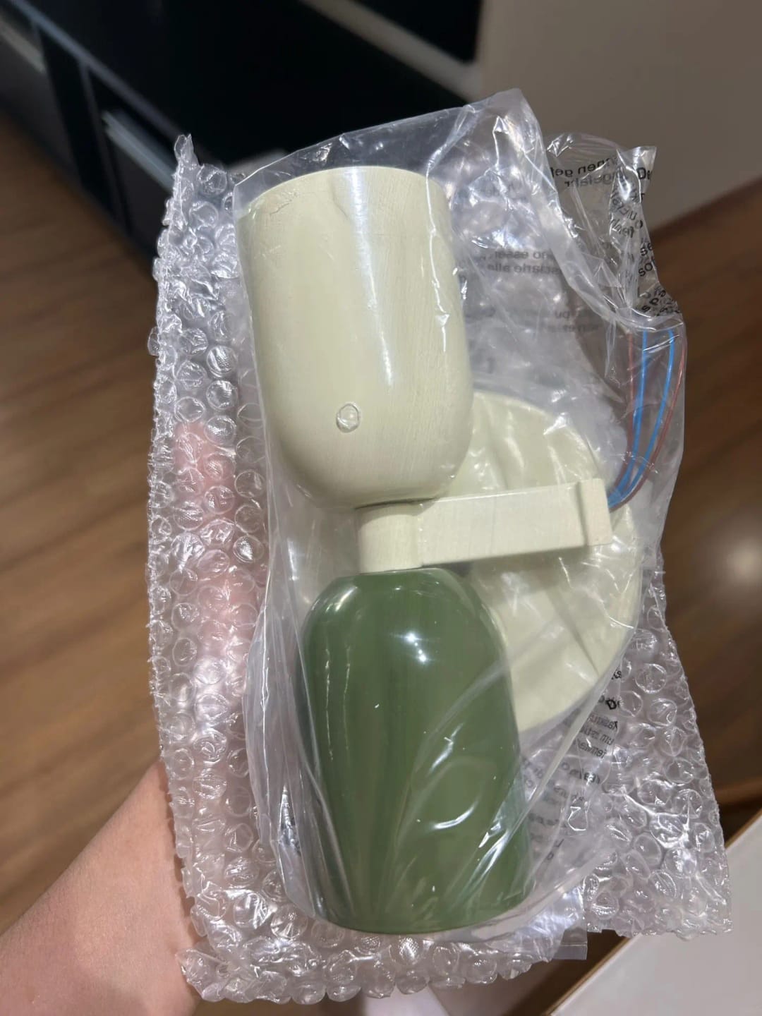 Customer photo review of Cylinder LED Wall Sconce, Two-Light Iron Fixture, Minimalist Design
