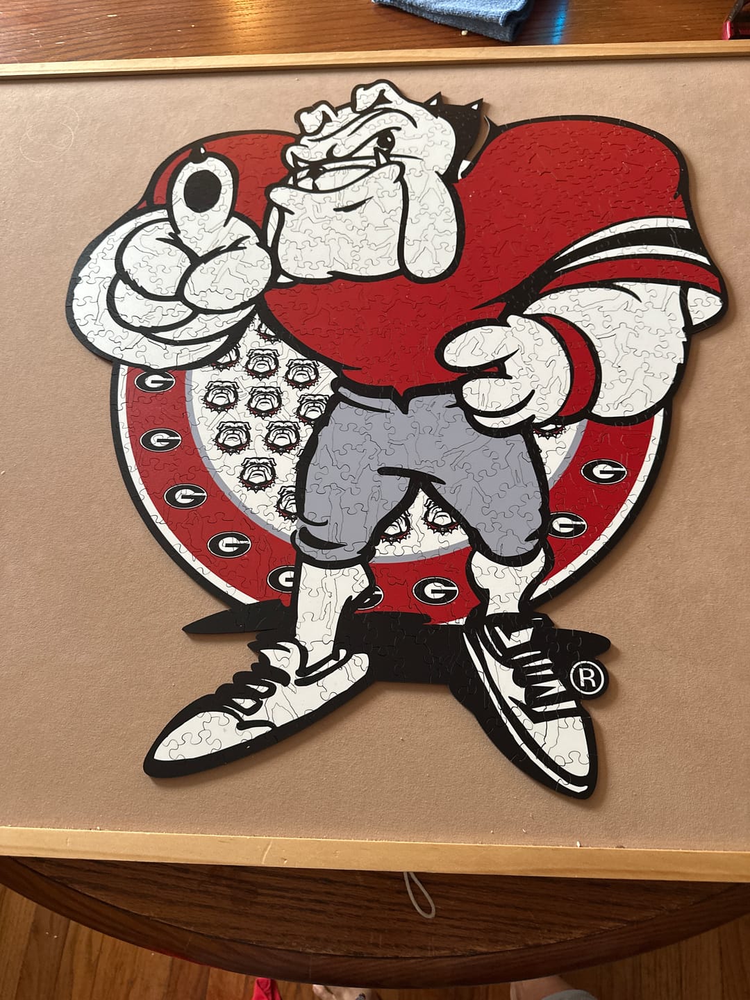 Customer photo review of Georgia Bulldogs Mascot Wooden Puzzle