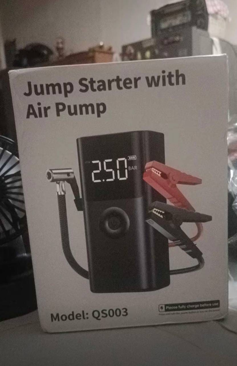 Customer photo review of 4-in-1 Car Emergency Lifesaver (Jump Starter + Tire Inflator + Powerbank + LED Light)