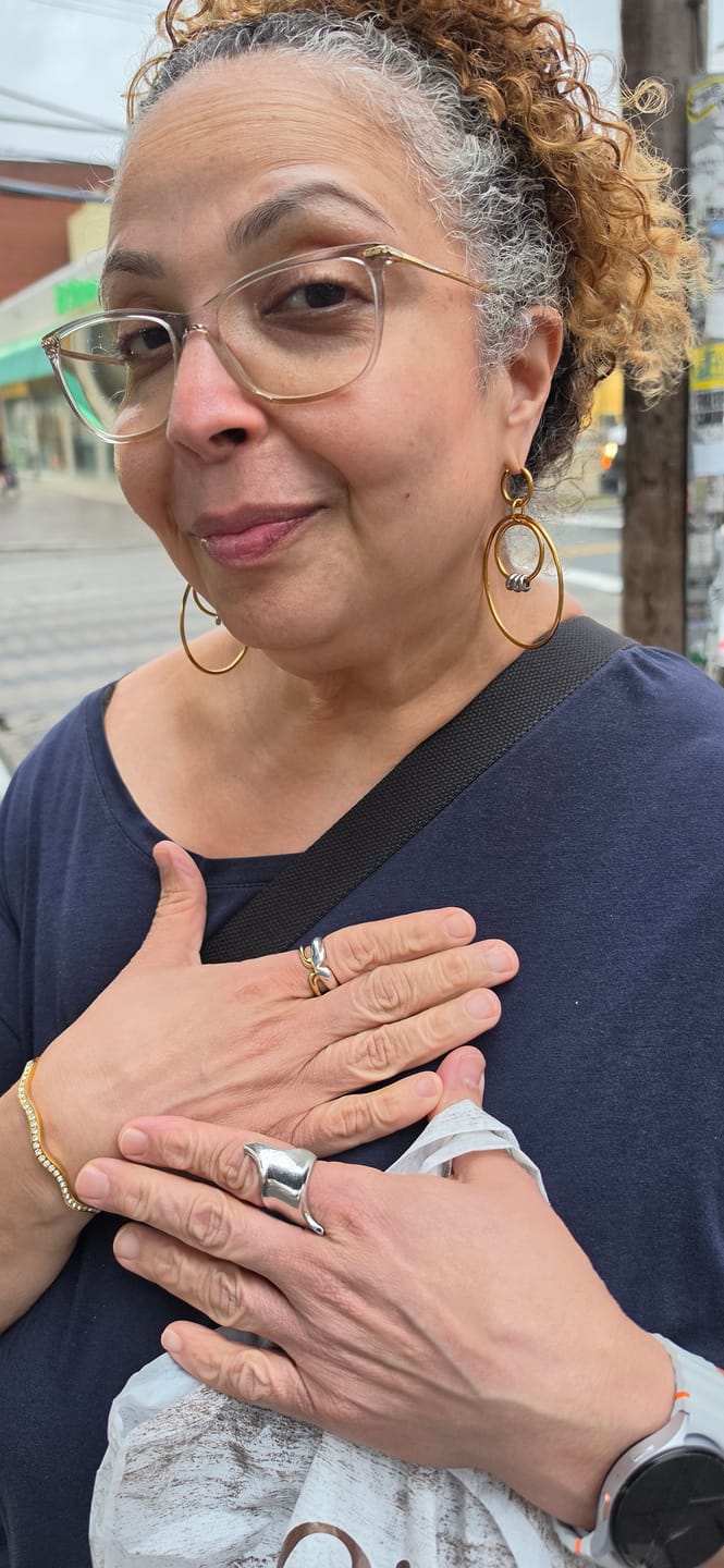 Customer photo review of MINIMAL HOOP EARRINGS