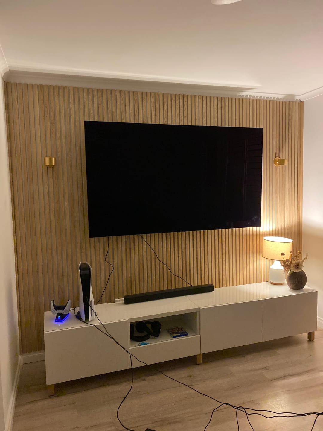 Customer photo review of Natural Oak | Acoustic Panel (White Felt) 2.4M