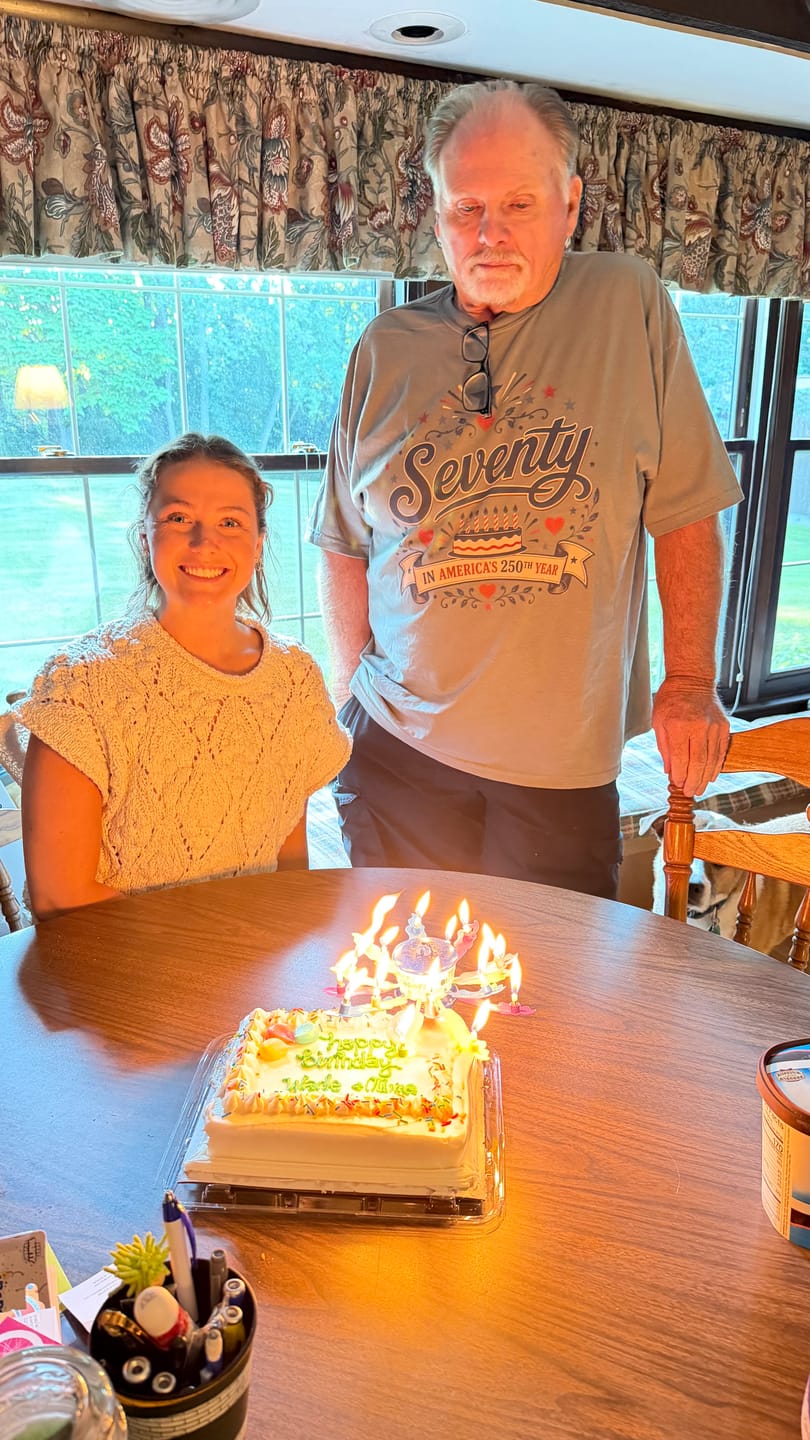 Customer photo review of Seventy in America's 250th Year - Premium America 250 Birthday T-Shirt