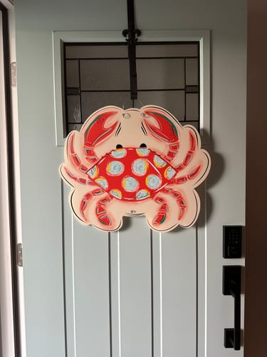 Customer photo review of Cute Crab Door Hanger
