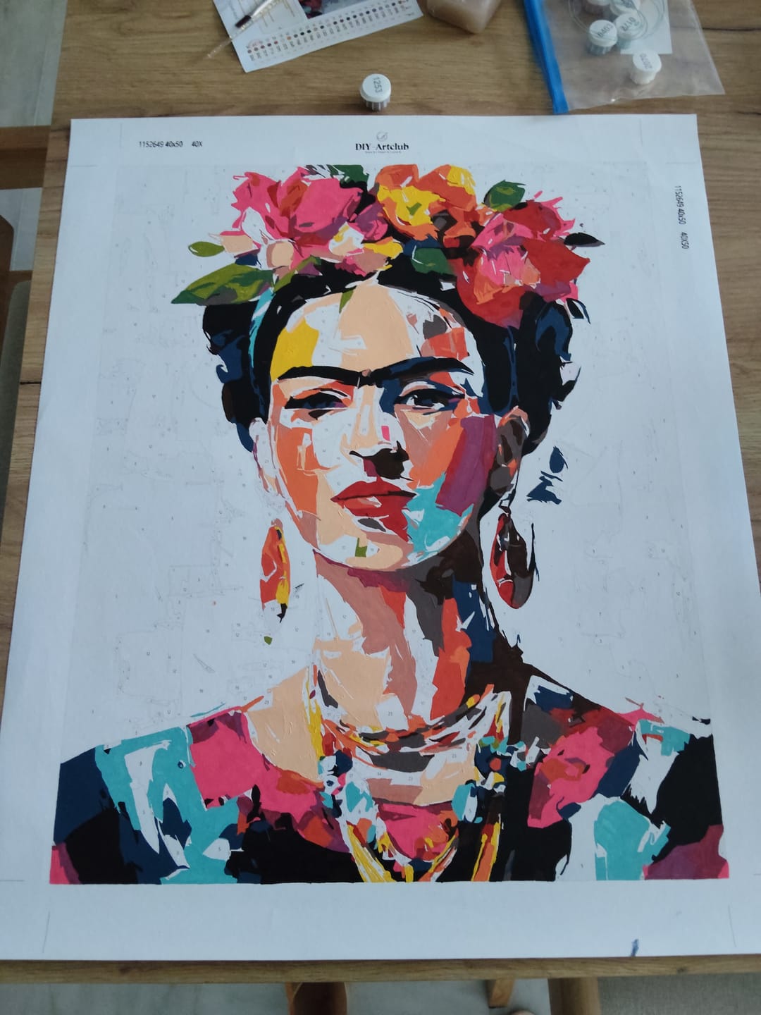 Customer photo review of Expressive Frida | Paint by Number