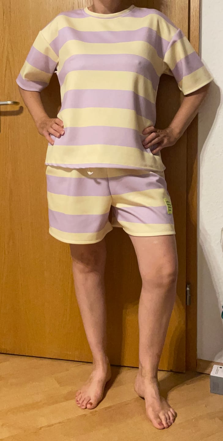 Customer photo review of Butterstoff Sommer Set PERFECT OUTFIT flieder/gelb