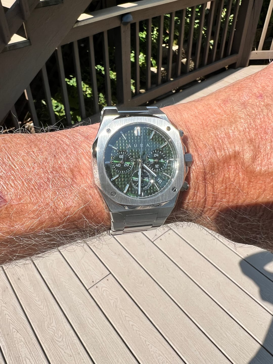 Customer photo review of Chronograph 001: Steel/Hunter