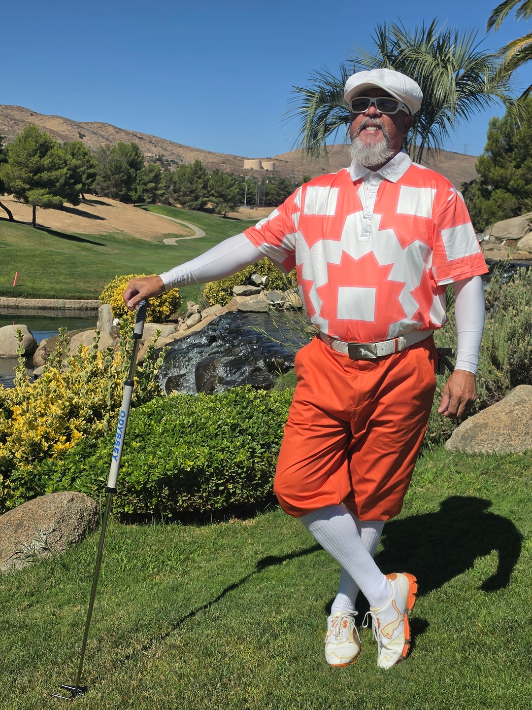 Men's Explosion Geometry Limited Edition Polo golf outfit inspiration from Golf Gentry