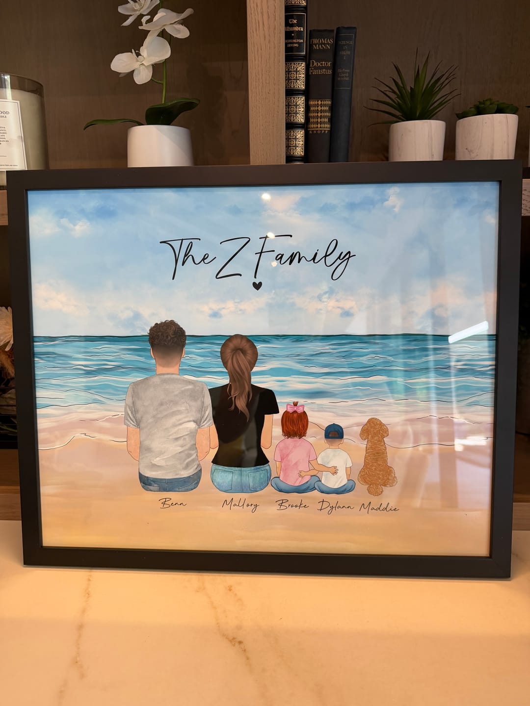 Customer photo review of Custom Family Beach Portrait | 'This Is Us' Seaside Wall Art