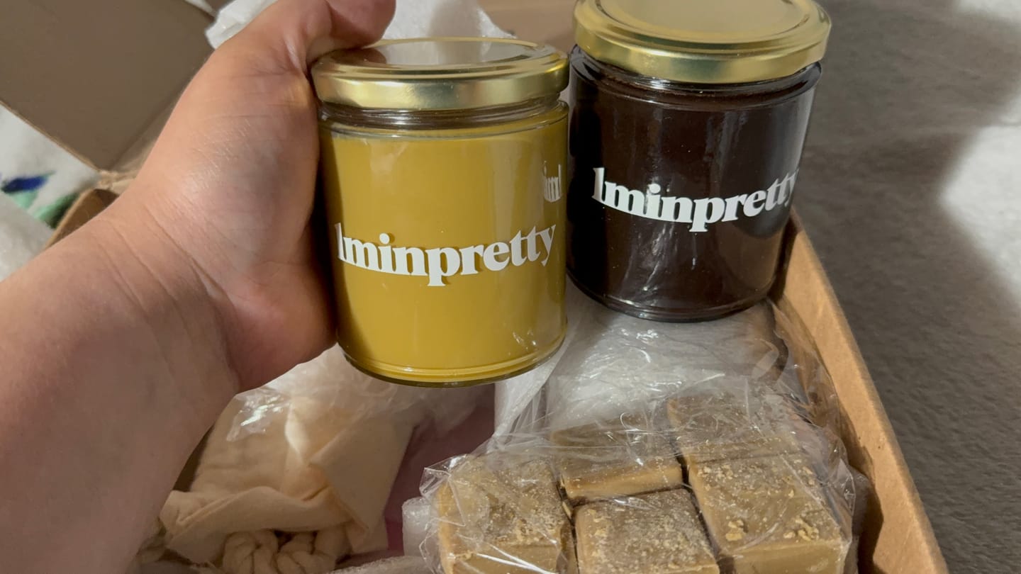 Customer photo review of Kit de 3 tarros de cera con envío gratis mx
