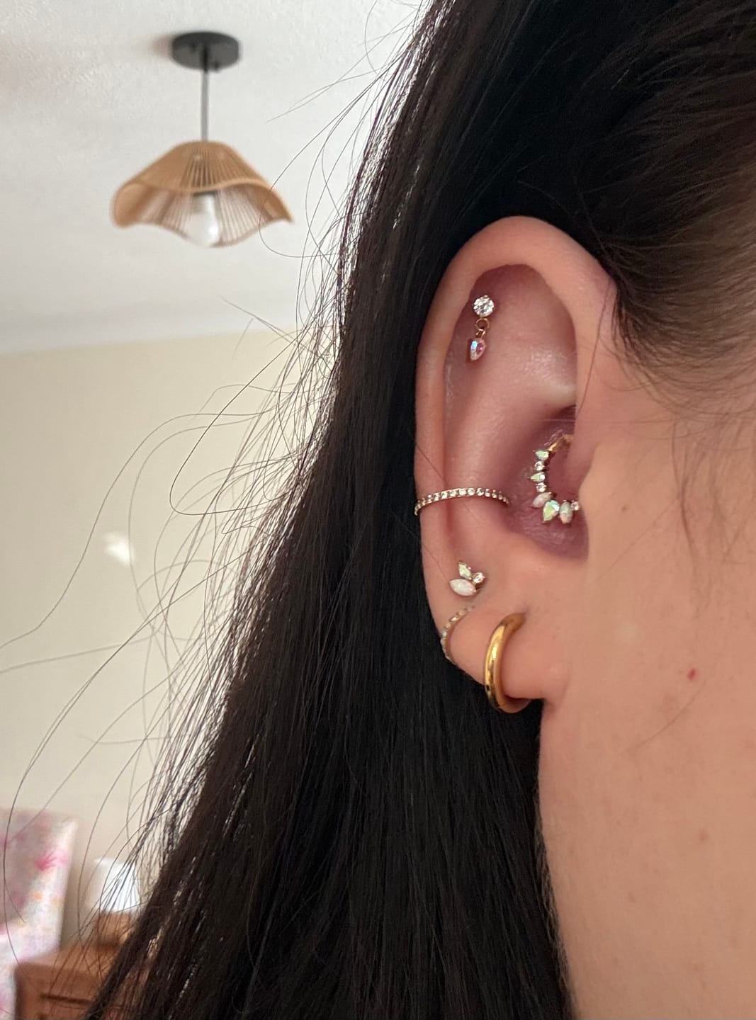 Customer photo review of ECHO Droplet Cartilage Stud
