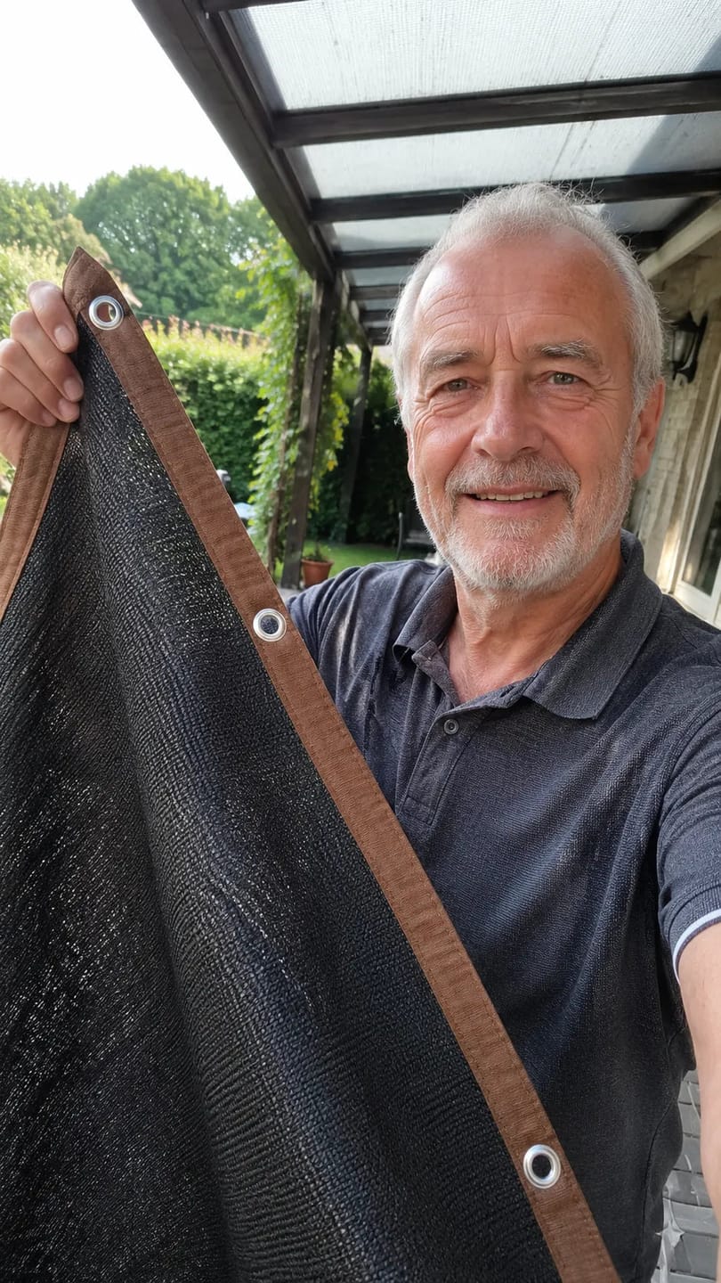 Customer photo review of Zonbescherming Pro – Premium zonbeschermingsnet voor terras & tuin