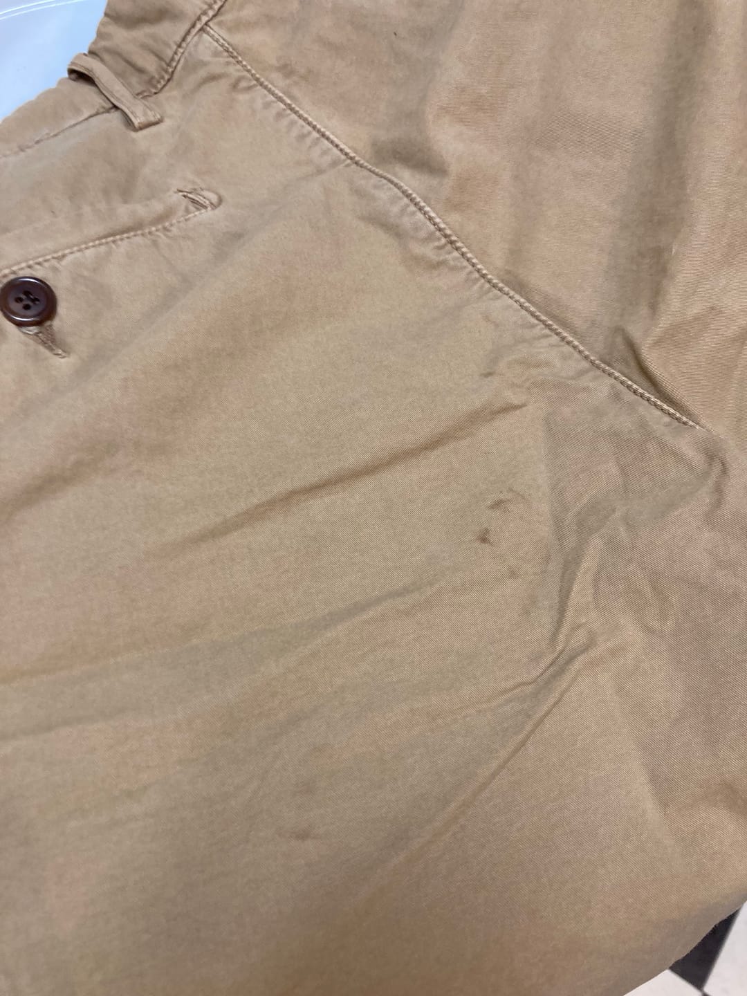 Customer photo review of SHORT DOVER GABARDINA MOKA