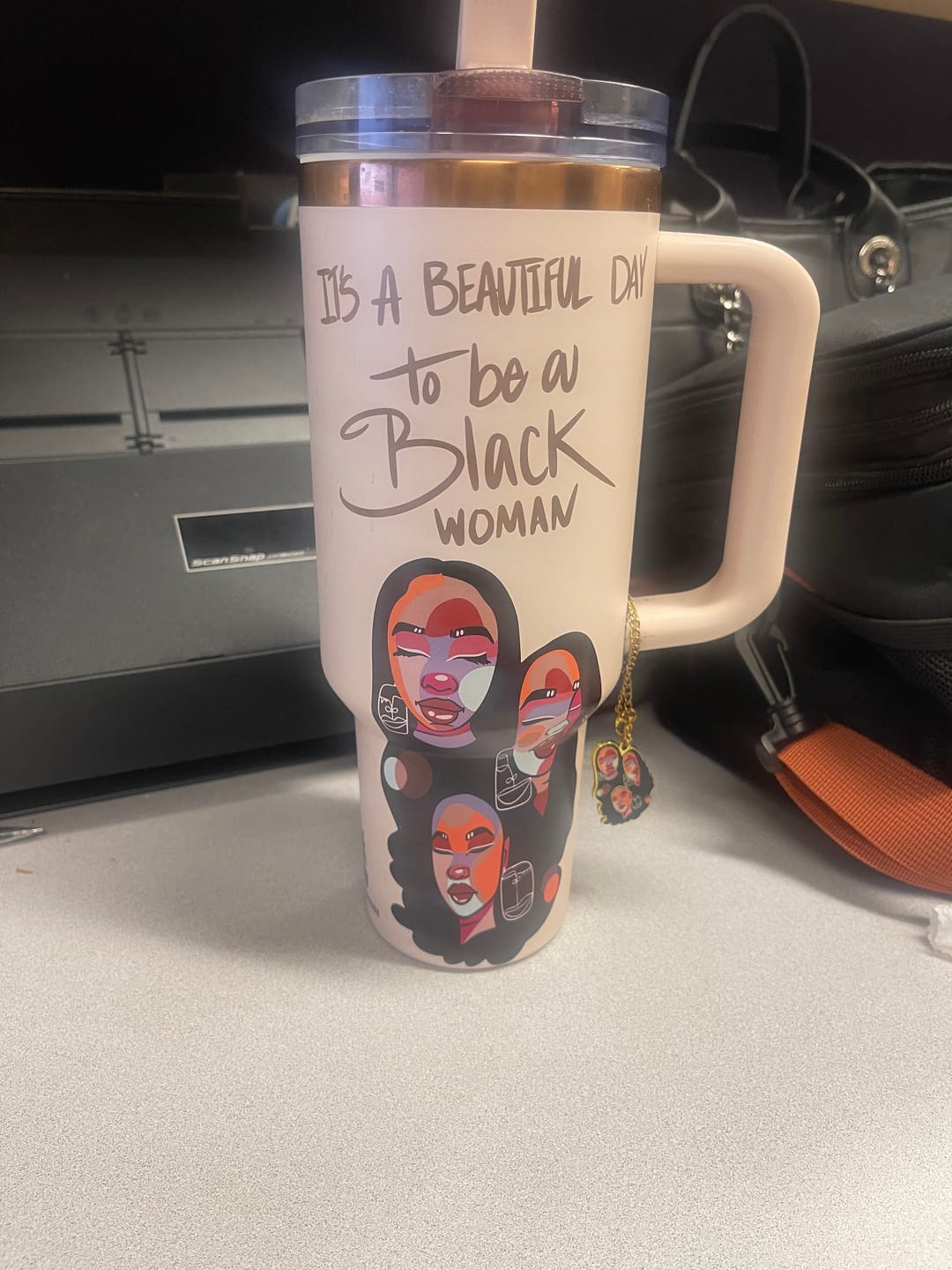 Customer photo review of Limited Edition "Soul Sisters" Blush Pink HydraLock™ Leakproof Tumbler – 40oz – Pinklomein x Cecilia's House