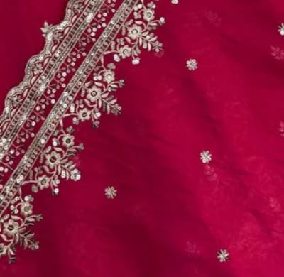 Customer photo review of Ruby Elegant Fandy Silk Anarkali Suit Set