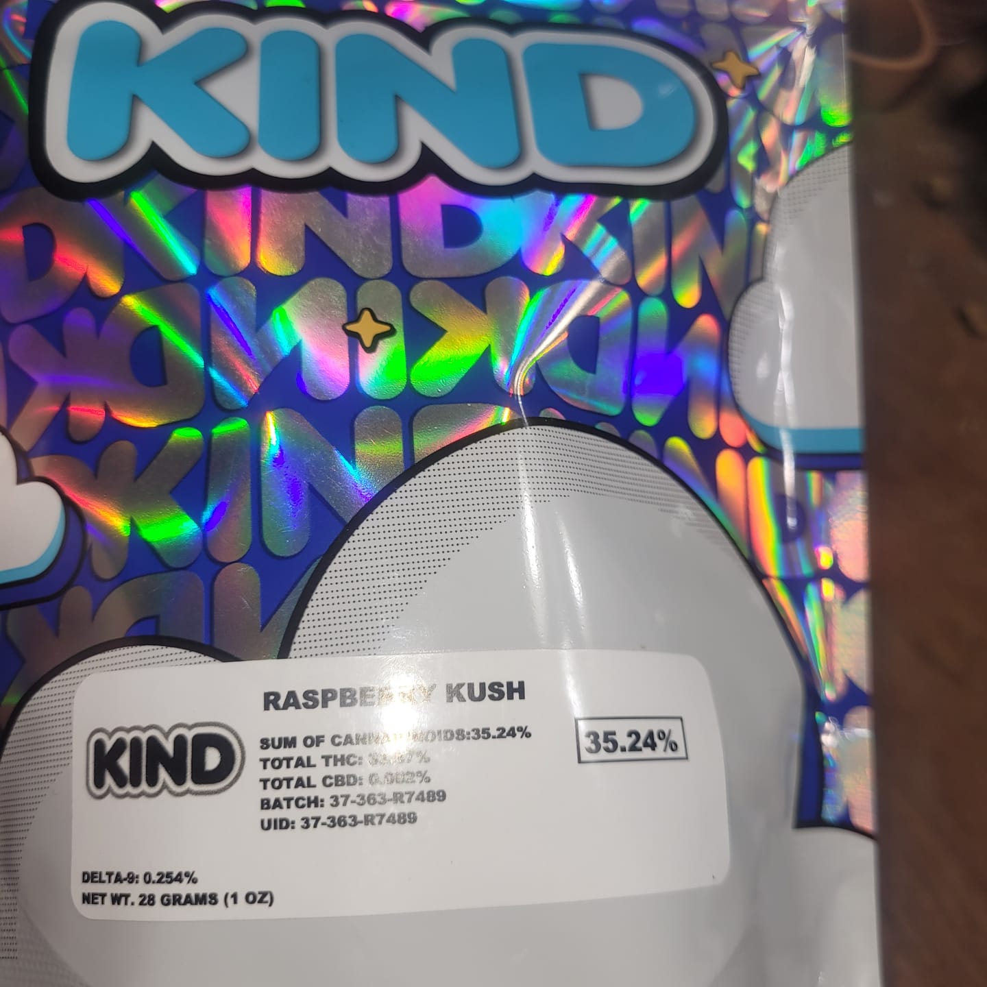 Customer photo review of Raspberry Kush - 28 Grams - Indica