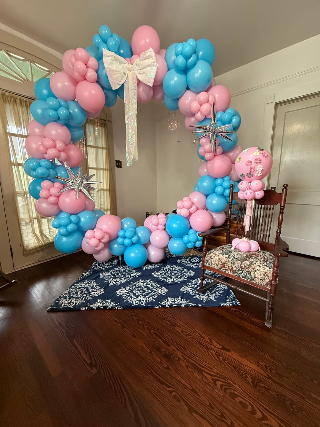 Customer photo review of 6ft 6.5ft Aluminum Alloy tube Round Circle Backdrop Stand For Wedding Birthday Baby Shower