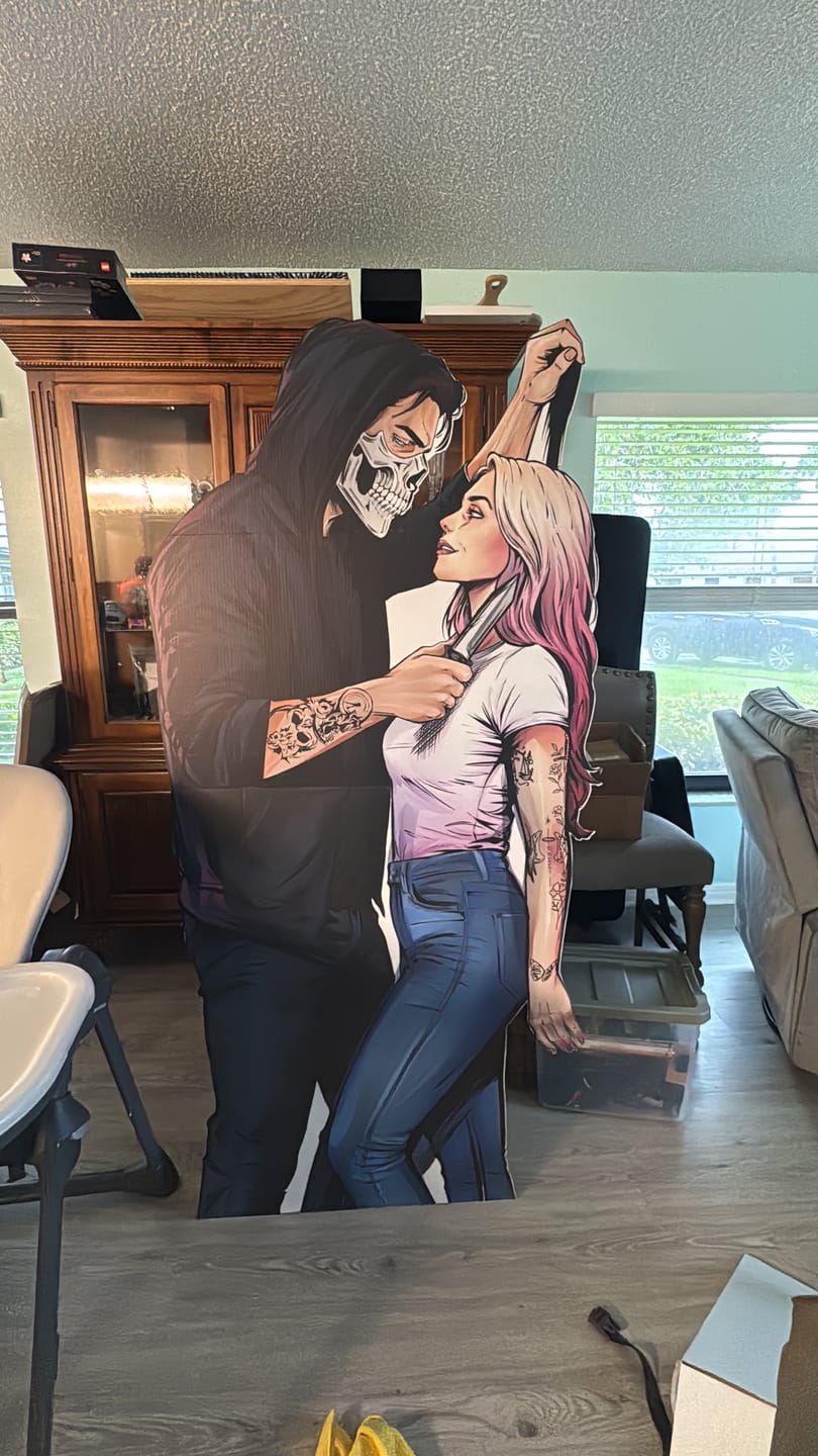 Customer photo review of Personalized Cardboard Cutouts | Custom Life Size Cutout