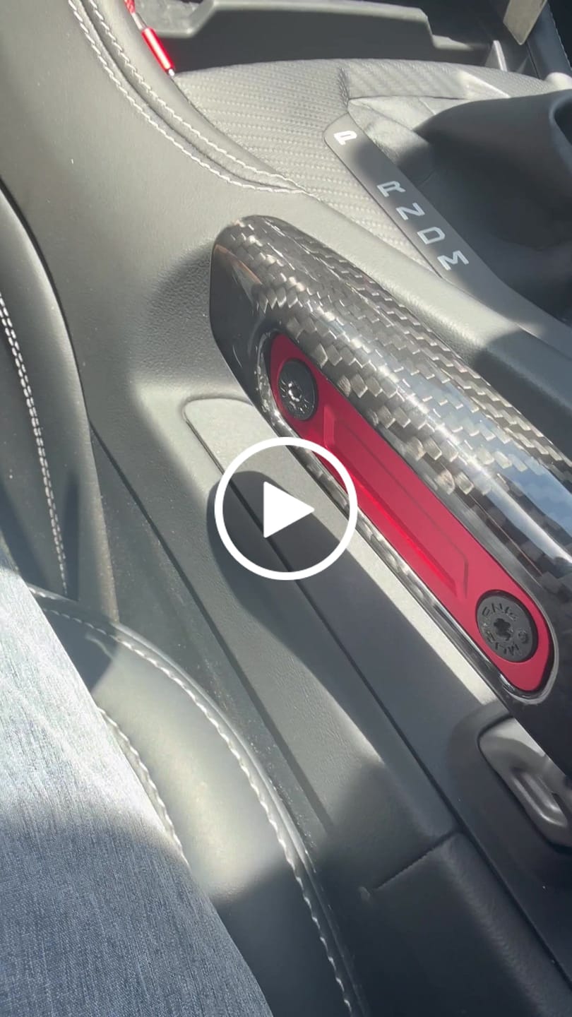 Customer video review of Direct Replacement Carbon Fiber Handbrake Handle for 2024+ Ford Mustang
