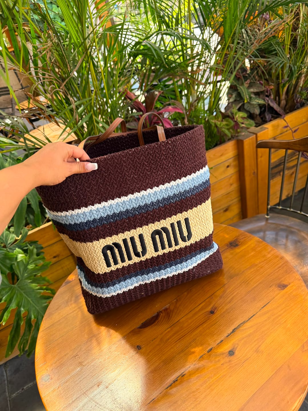 Customer photo review of Miu Miu Crochet Tote Bag