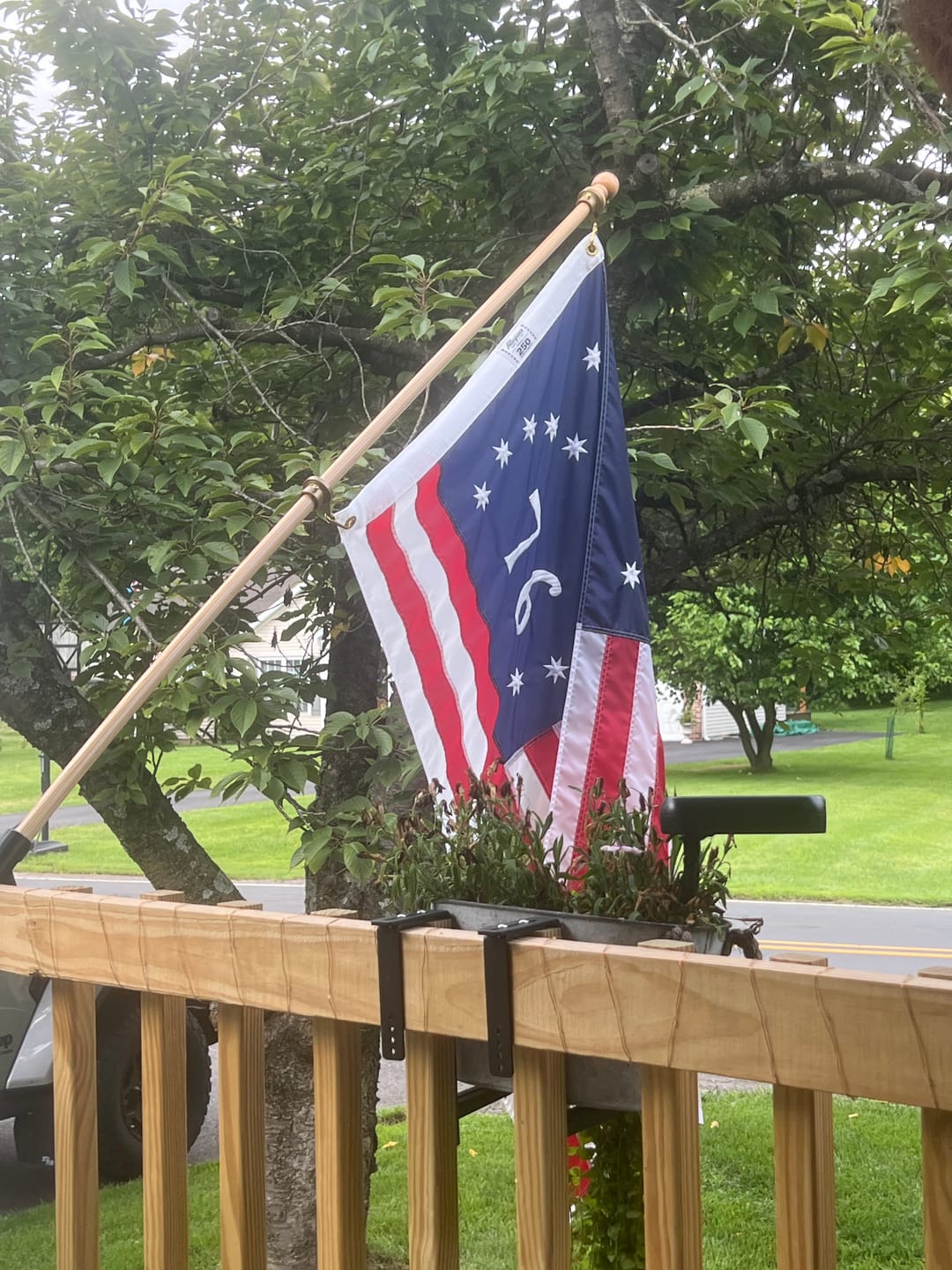 Customer photo review of 3' x 5' Bennington Flag Set