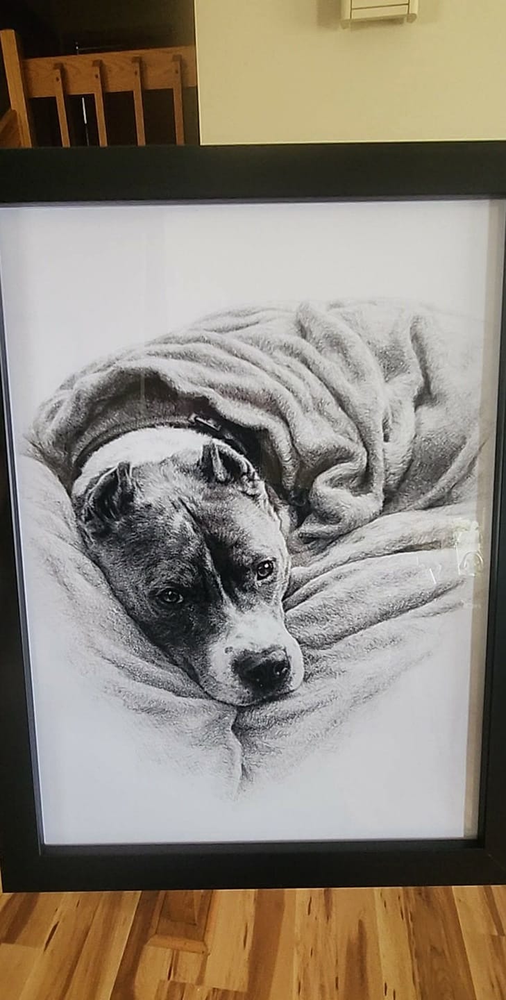 Customer photo review of Pencil Sketch - Personalized Poster