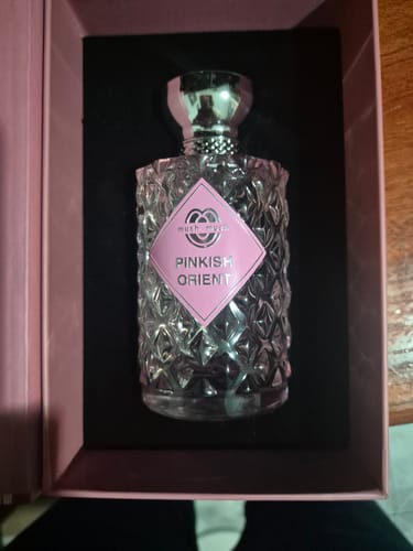 Customer's Mush Mush Pinkish Orient perfume bottle inside its pink gift box.
