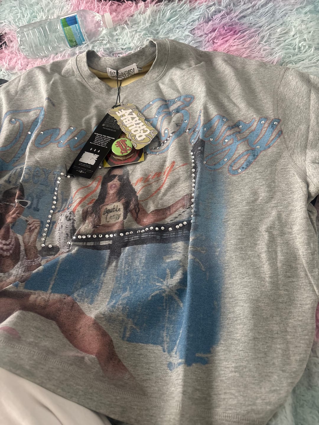 Customer photo review of Miami Bling Layered Boxy Tee-475
