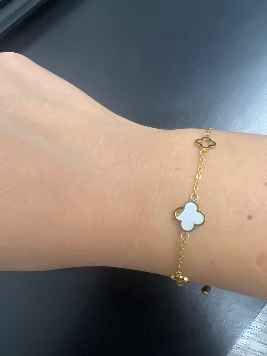 Customer photo review of Lucia Clover Bracelet