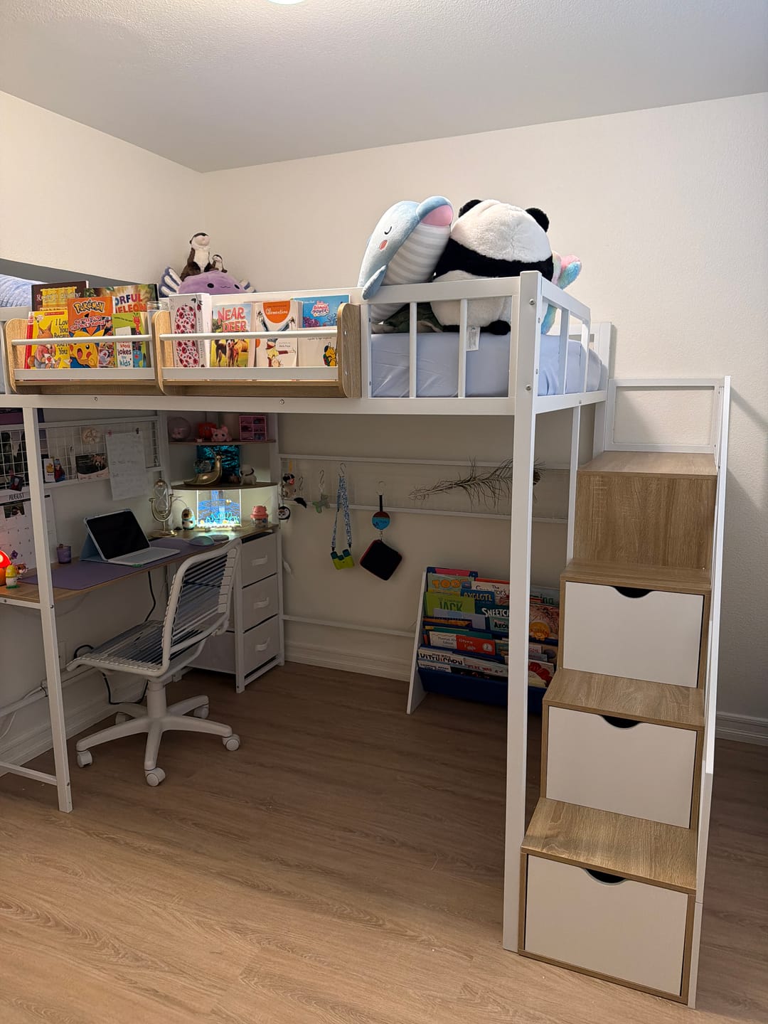 Customer photo review of Advwin Loft Bed with Desk and Stairs (Low Stock)