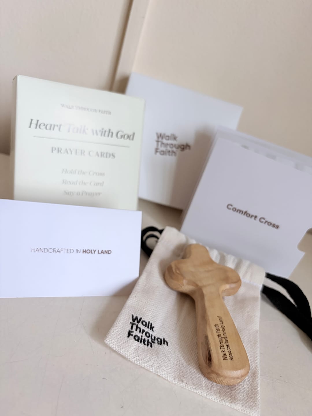 Customer photo review of COMFORT CROSS MADE IN HOLY LAND + FREE PRAYER CARDS (Limited Time Only)