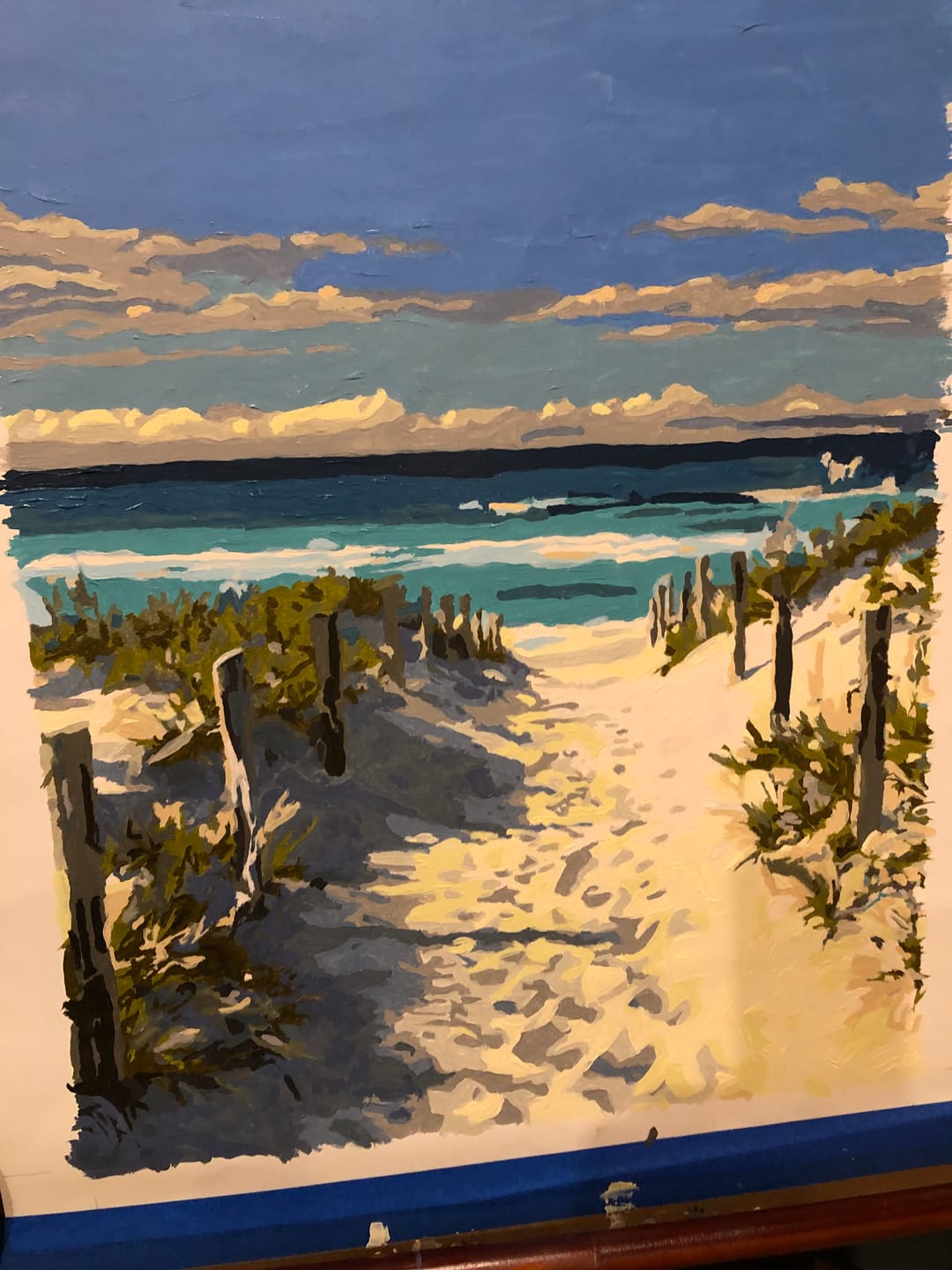Customer photo review of Beach Path | Paint by Number