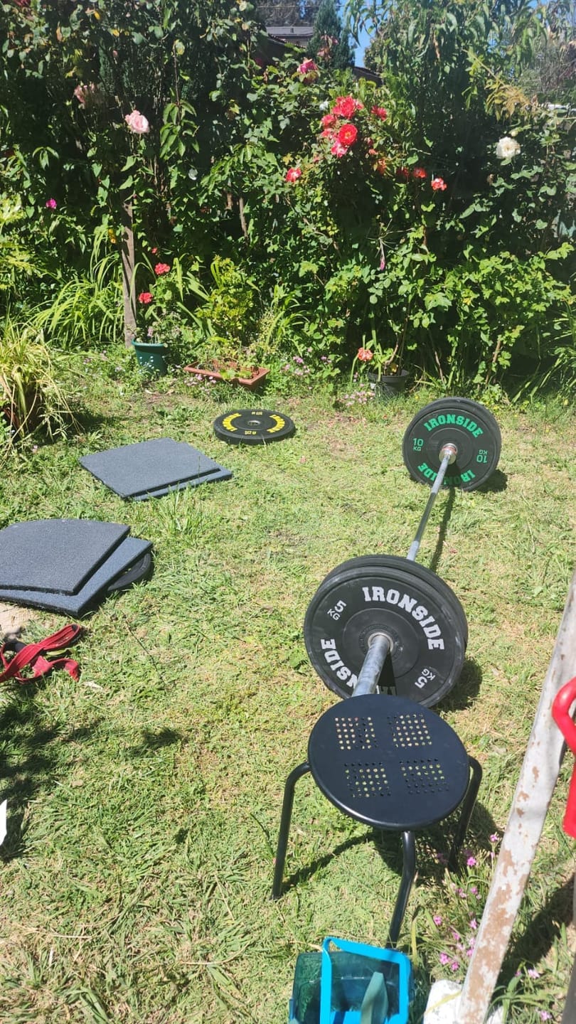 Customer photo review of Olympic Barbell – 45 lb – Strength Training Bar – Fullpower – IRONSIDE