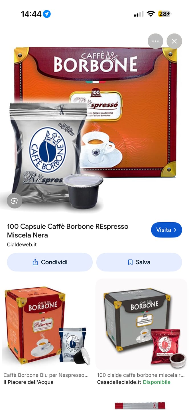 Customer photo review of Caffè Borbone NESPRESSO - 100 Capsule