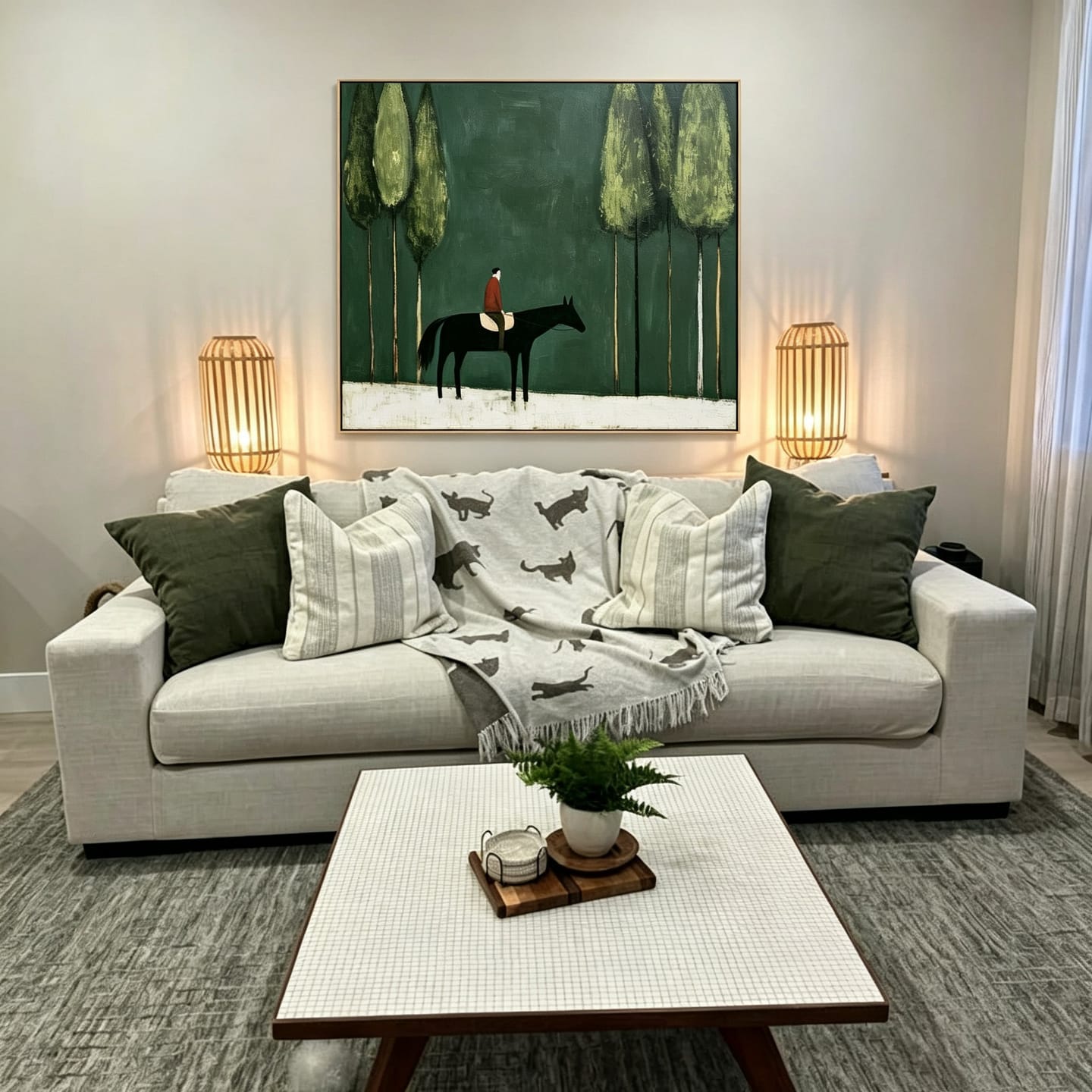 Customer photo review of Evergreen Passage-Black Horse Painting