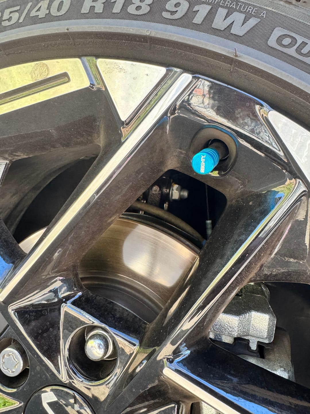 Customer photo review of 80Eighty® Teal Valve Stem Caps