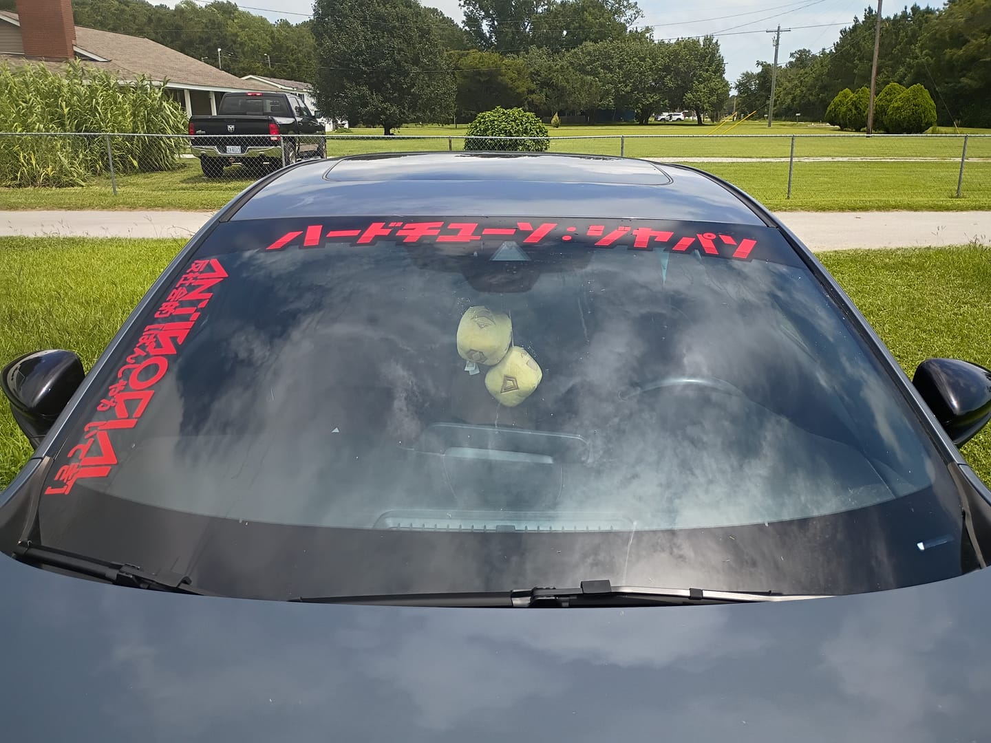 Customer photo review of Hardtuned Kanji Window Banner - Stripes