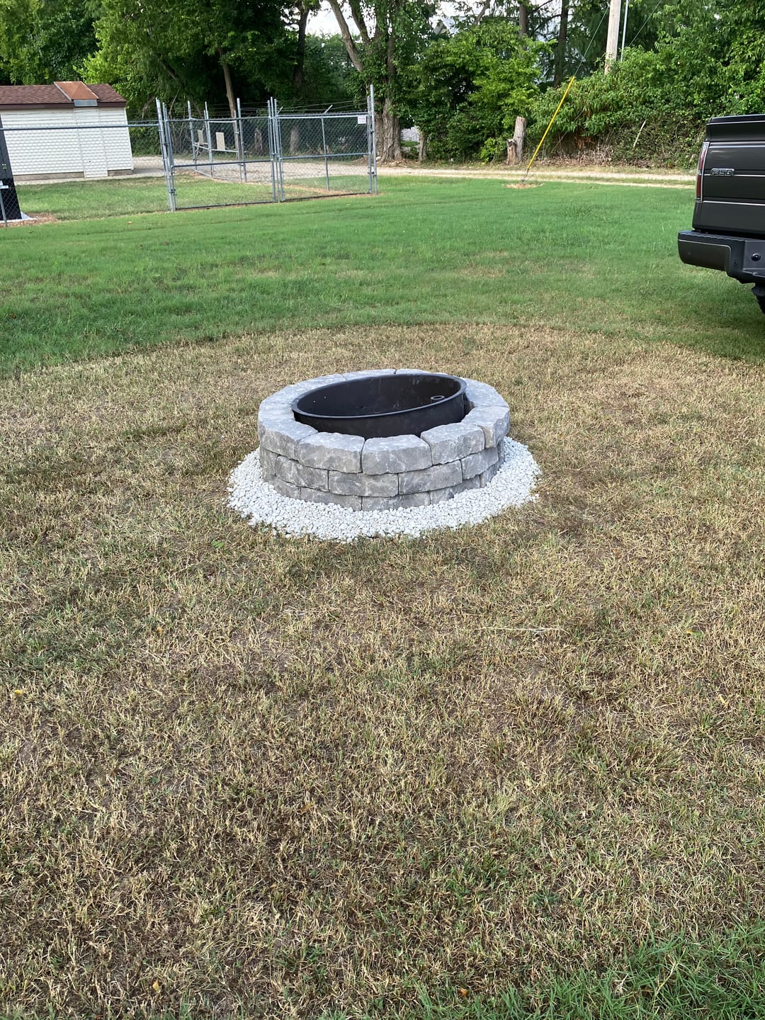 Customer photo review of 32" Steel Fire Pit Ring with Swivel Cooking Grate – Commercial Heavy Duty