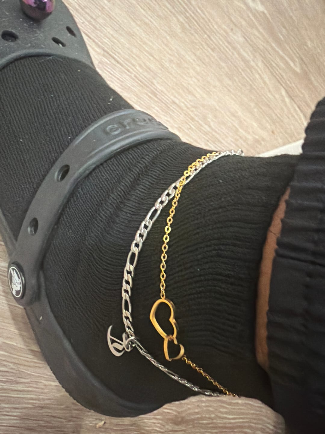 Customer photo review of Heart Link Anklet